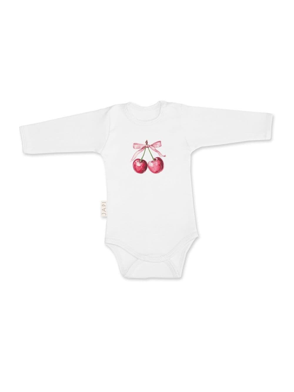 Dětské body SWEET CHERRY s dlouhým rukávem, bílá