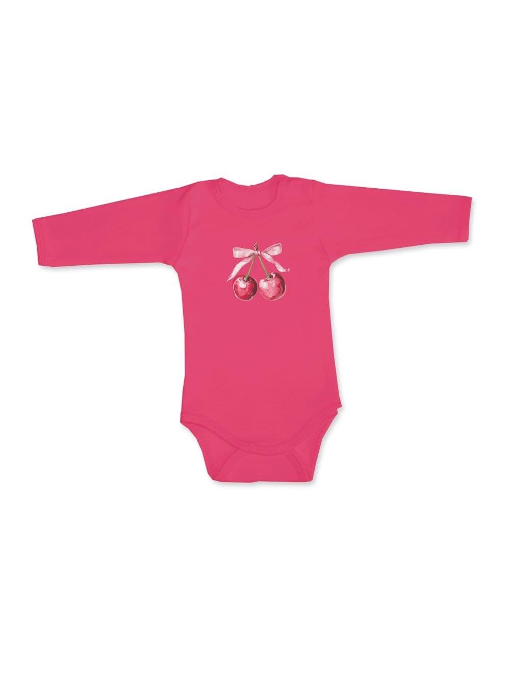 Dívčí body SWEET CHERRY s dlouhým rukávem, cyklámenová