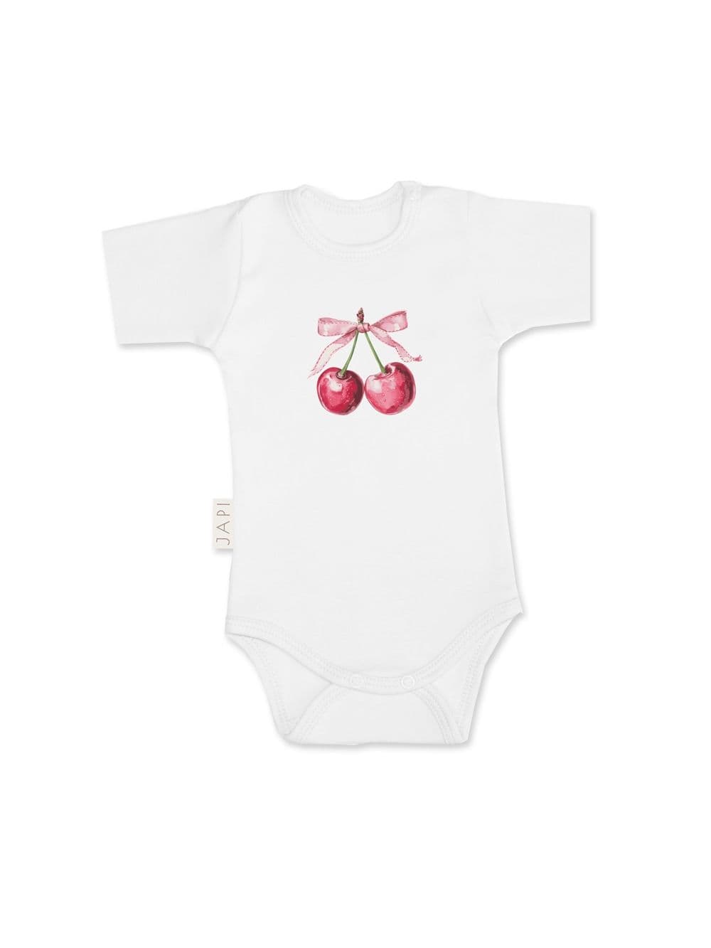 Dětské body SWEET CHERRY s krátkým rukávem, bílá