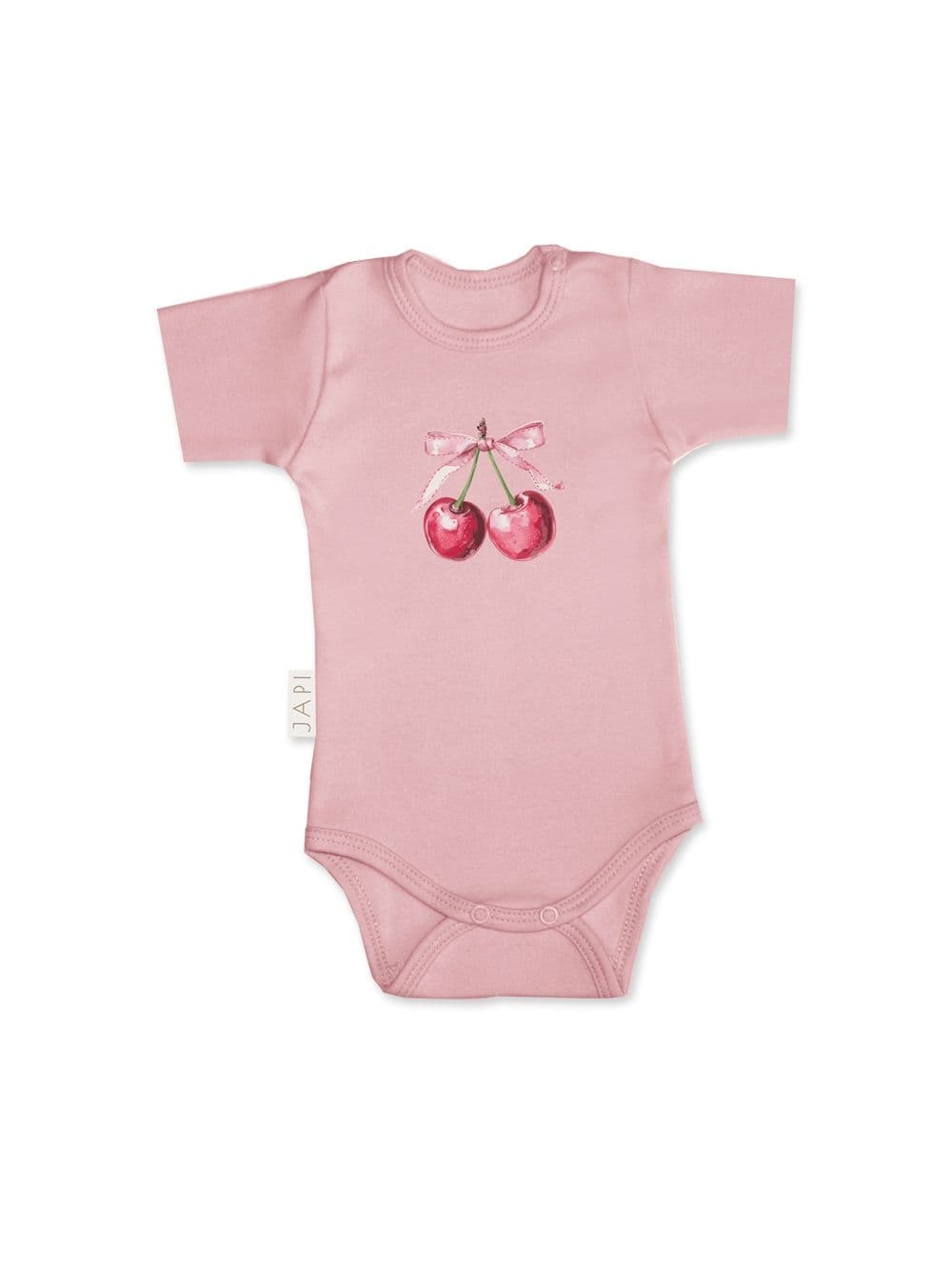 Dívčí body SWEET CHERRY s krátkým rukávem, růžová