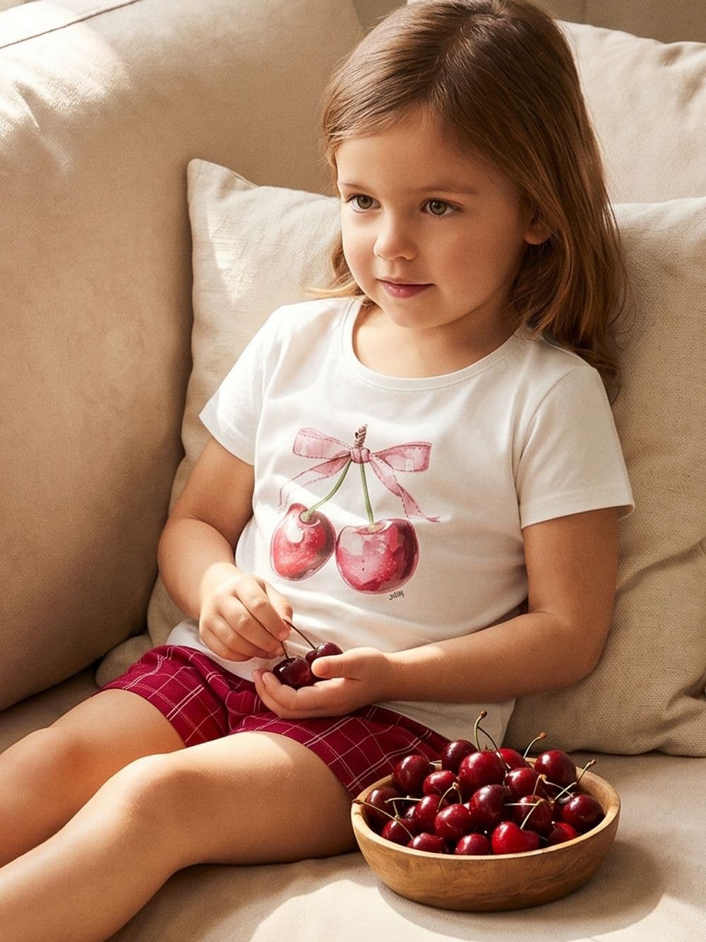 Dívčí pyžamo SWEET CHERRY s krátkým rukávem