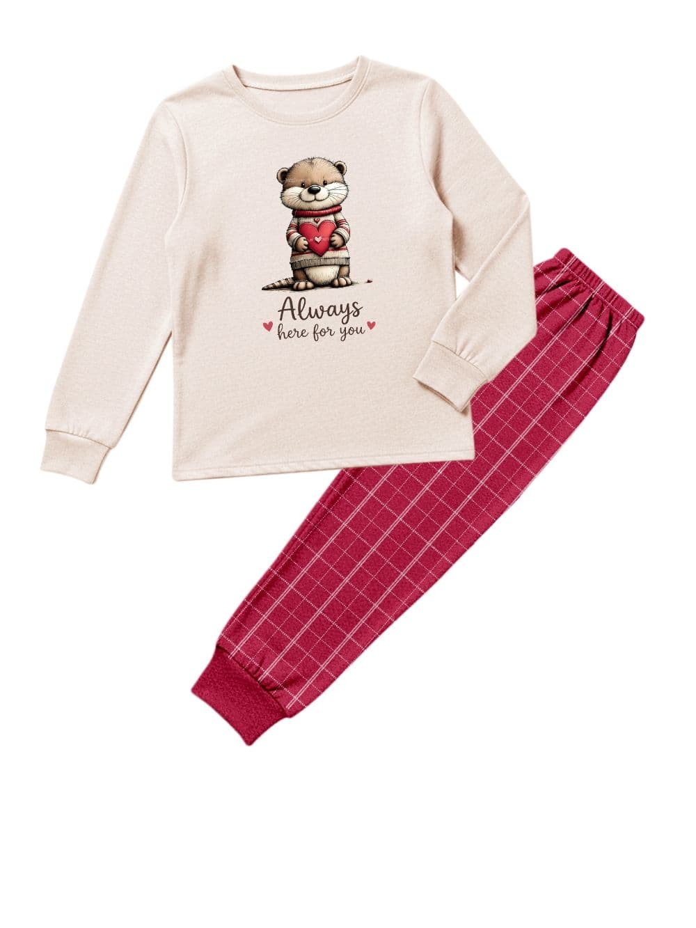 Dámské pyžamo LOVELY OTTER s dlouhým rukávem, pohled 2