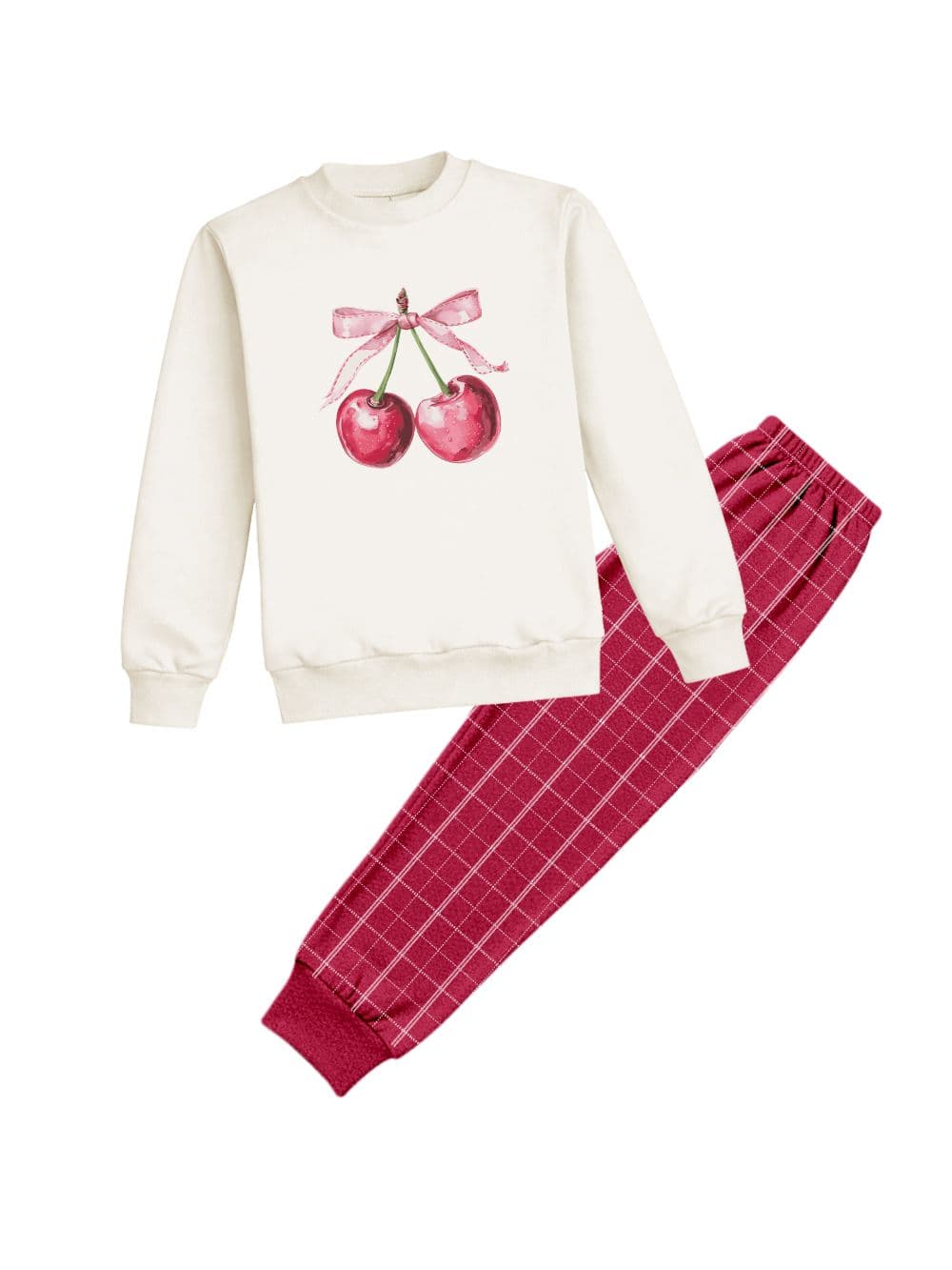 Dámské pyžamo SWEET CHERRY s dlouhým rukávem, pohled 2