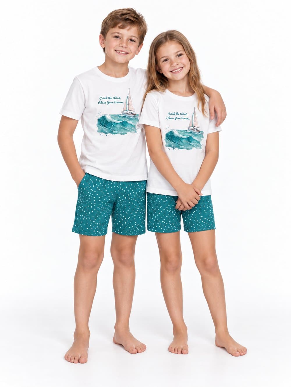 Dcera a syn ve sladěné kolekci OCEAN WAVES