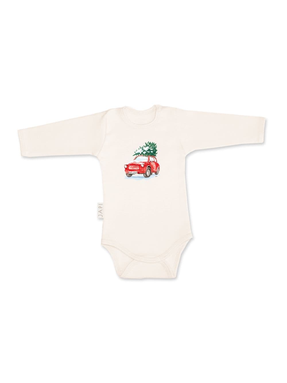 Dětské body CHRISTMAS CAR s dlouhým rukávem