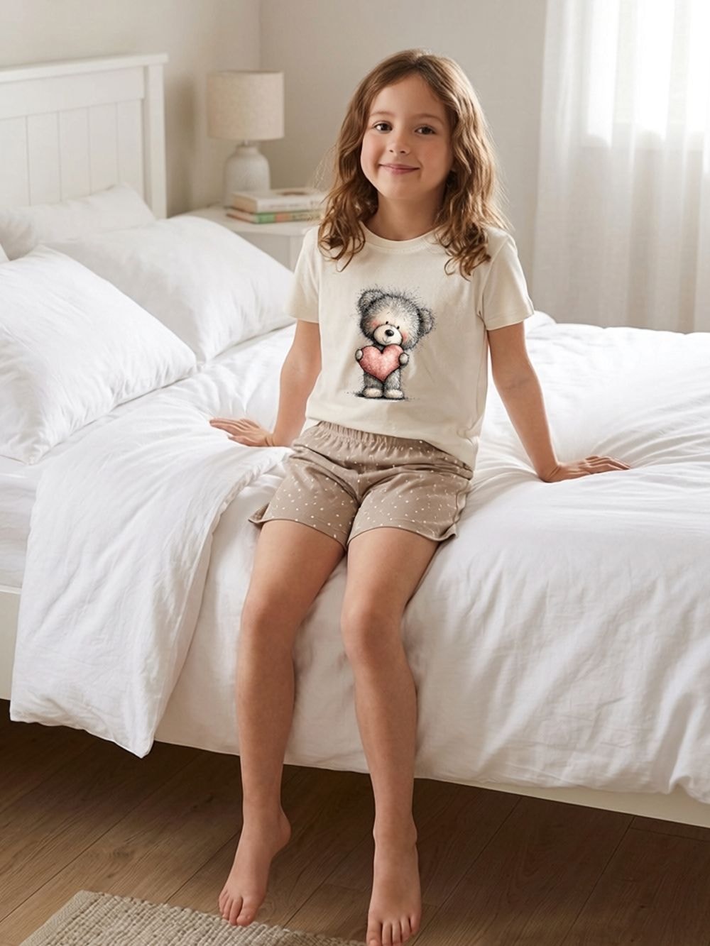 Dětské pyžamo LOVELY TEDDY s krátkým rukávem