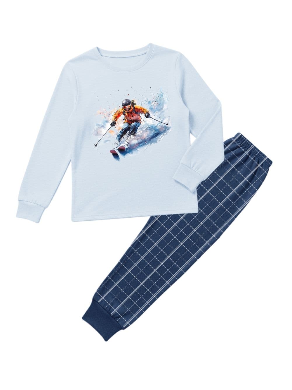 Pánské pyžamo SNOW RIDER s dlouhým rukávem, pohled 2