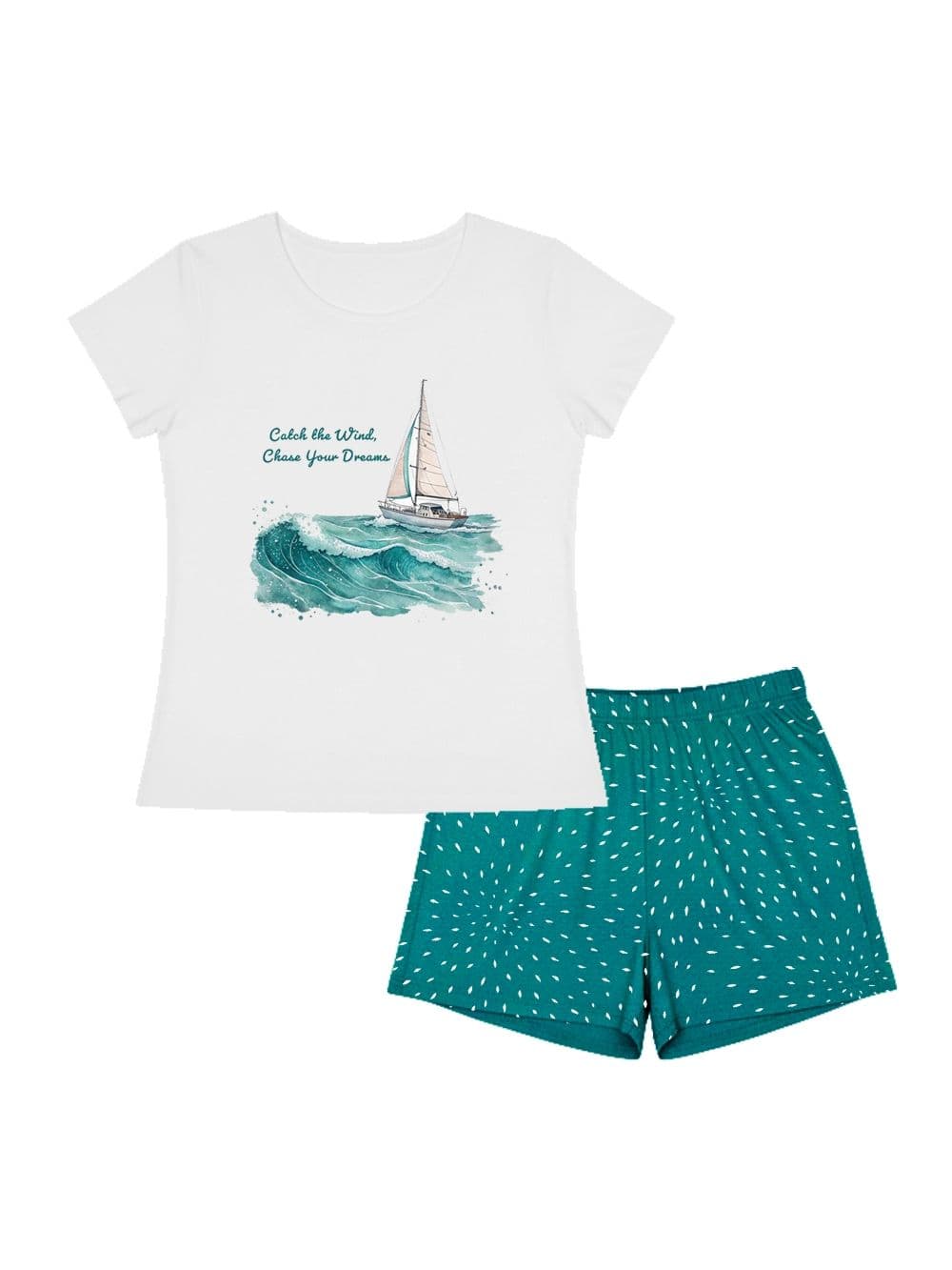 Dámské pyžamo OCEAN WAVES s krátkým rukávem